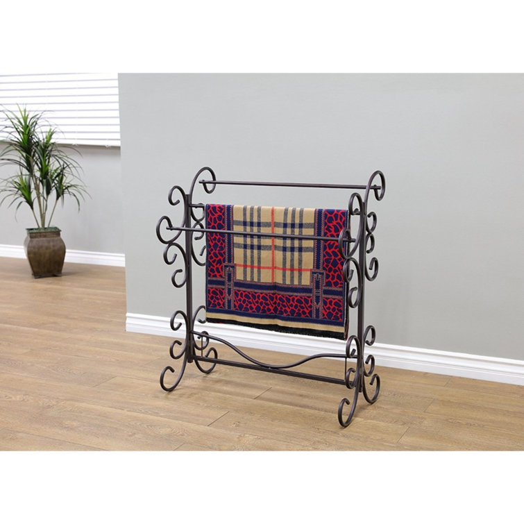 Fleur De Lis Living Free Standing Metal Blanket Rack Wayfair